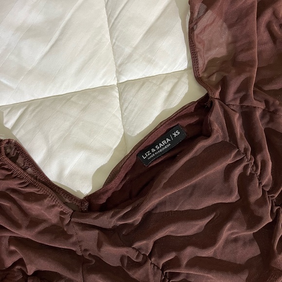 Brown Square Neck Body Suit - Picture 4 of 4